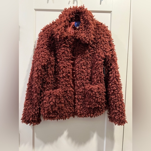 Women’s teddy jacket-Burgundy size small - Picture 4 of 4